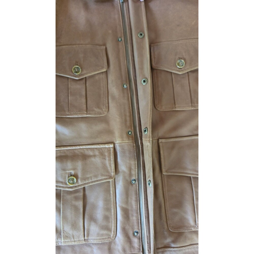 Territory Ahead Men's Brown Leather Jacket Size Medium - Picture 10 of 13